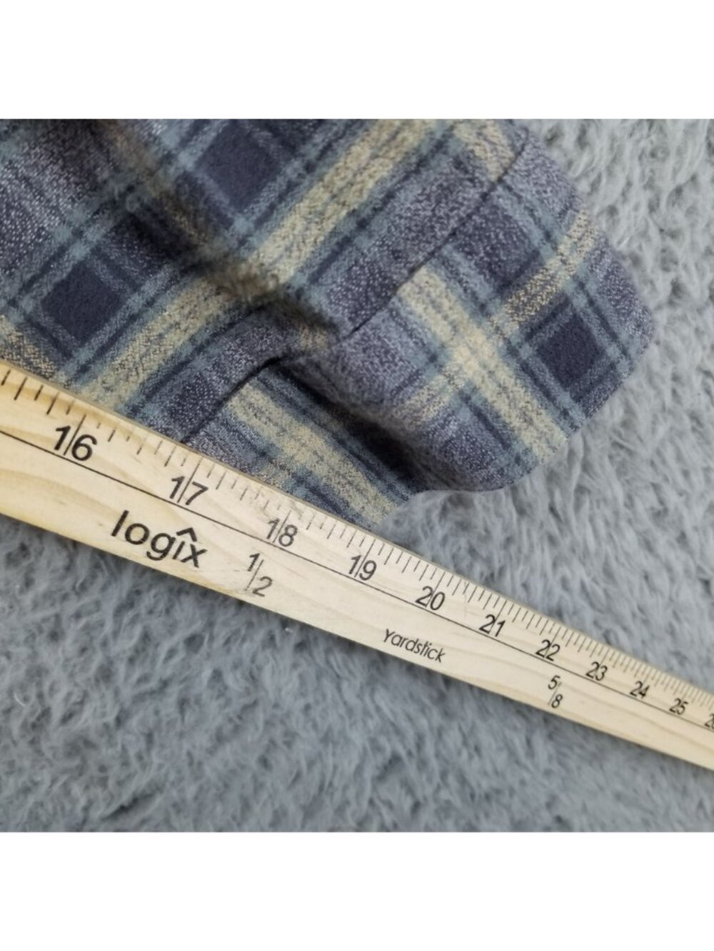 Vince Shirt Mens Large Gray Plaid Lined Flannel Button Up Classic Fit Shacket *R - Picture 8 of 10